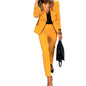 Women's Autumn Solid Color Fashion Two-piece Set Suits