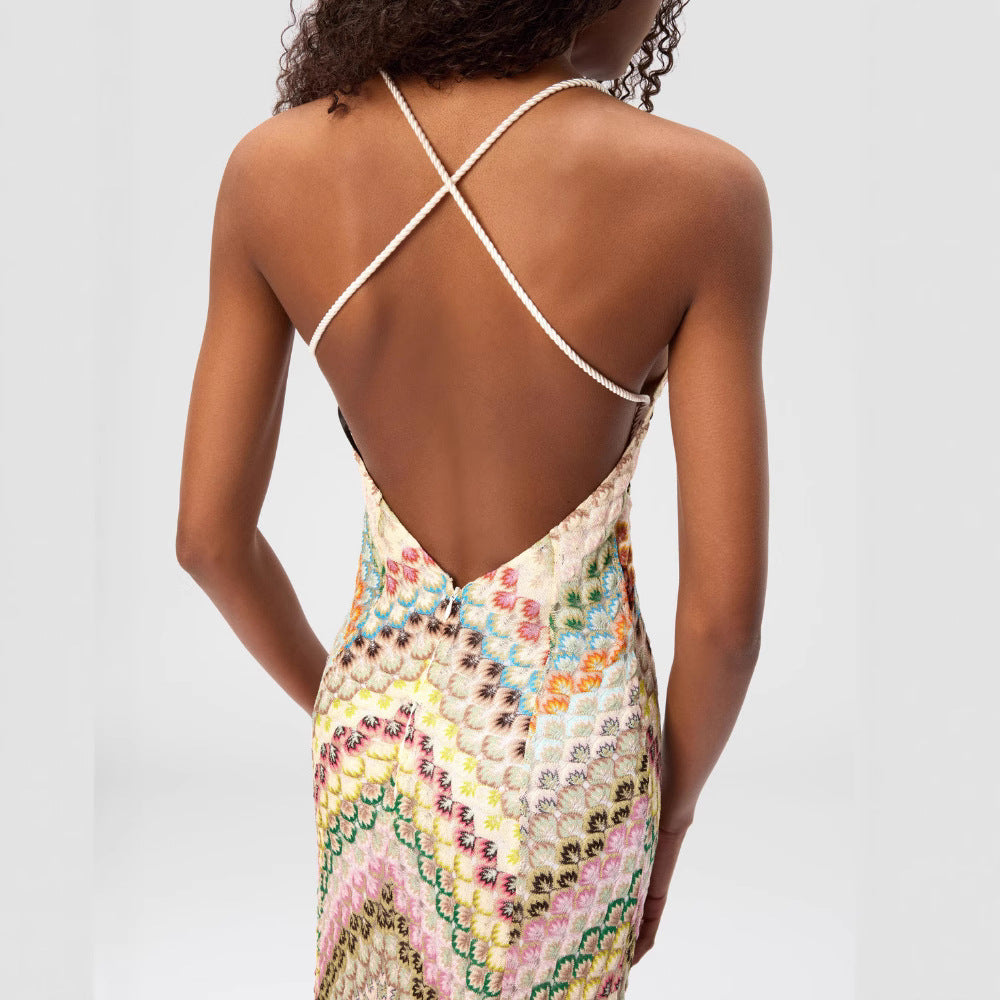 Dress Stitching Formal Sexy Strap Hand-woven Dresses