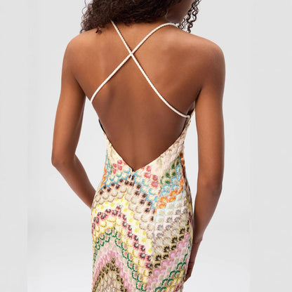 Dress Stitching Formal Sexy Strap Hand-woven Dresses