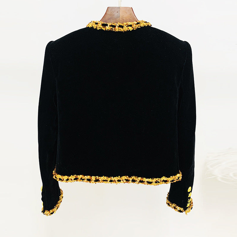 Innovative Fashion Bead Sequined Chain Veet Jackets