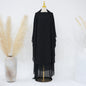 Solid Color Front Rear Chiffon Big Dresses