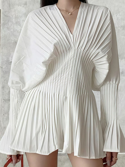 Profile White Shirt Temperament Flared Long Blouses