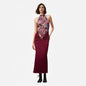 Halter Embroidered Stitching Ruffle Slim Fit Dresses