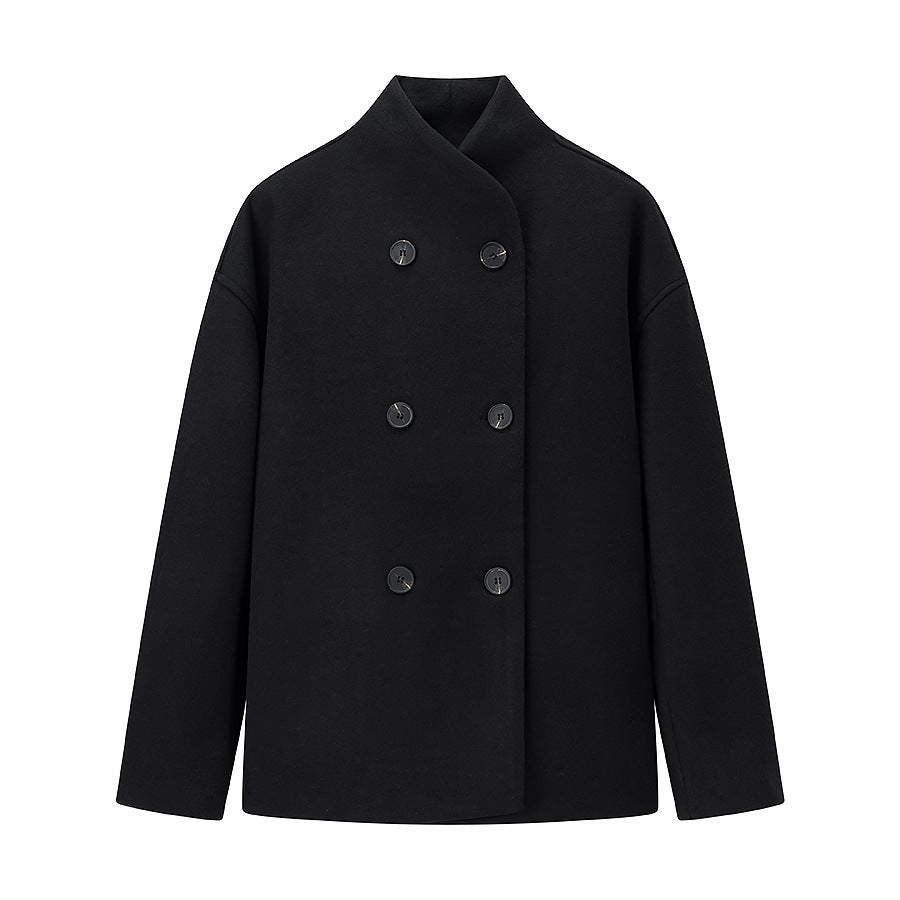 Color Woolen Overcoat Casual Temperament British Coats