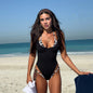One Piece Swimsuit Women Bikini Lady Sexy Stitching Swimwear Bikini Women