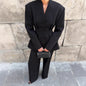 Women's Commuter Black Set Autumn Fashion Workplace Suits