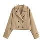Women's Fashion Casual Street Lapel Trench Coats