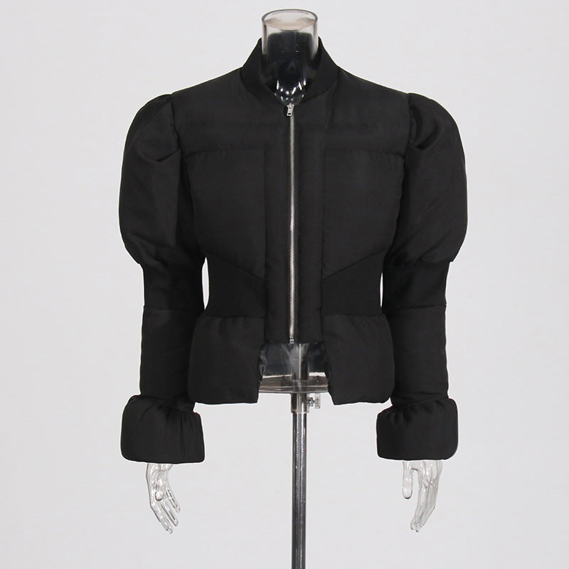 Women's Solid Color Niche Bell Sleeve Design Coats