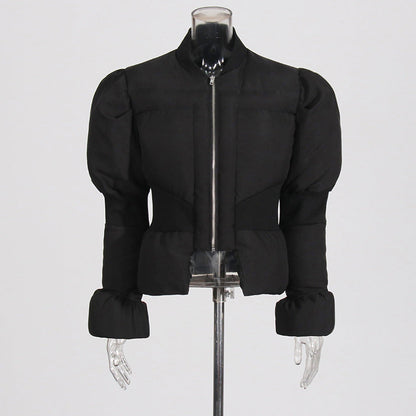 Women's Solid Color Niche Bell Sleeve Design Coats