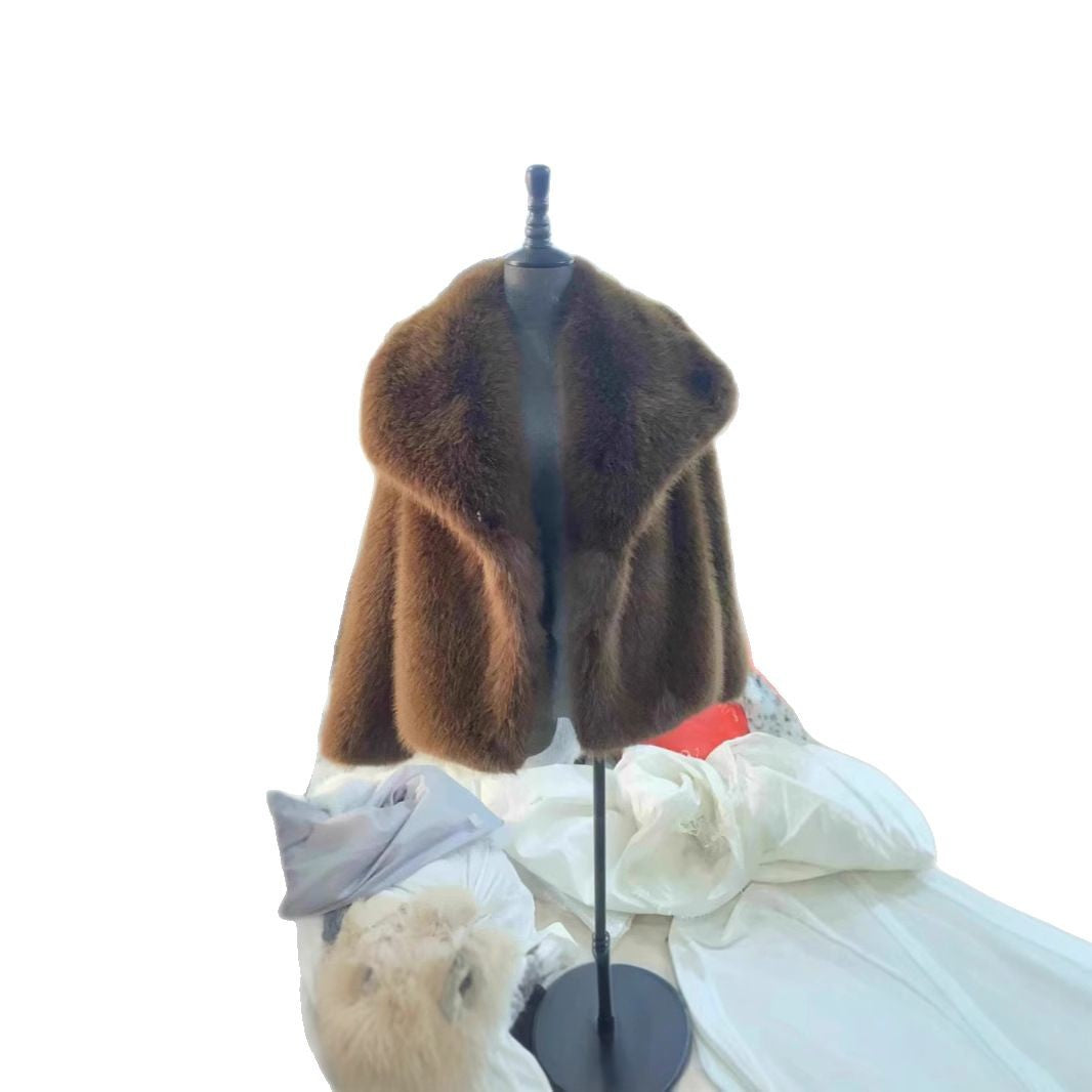 Women's Fur Clothes Fashion Imitation Fox Lapel Coats