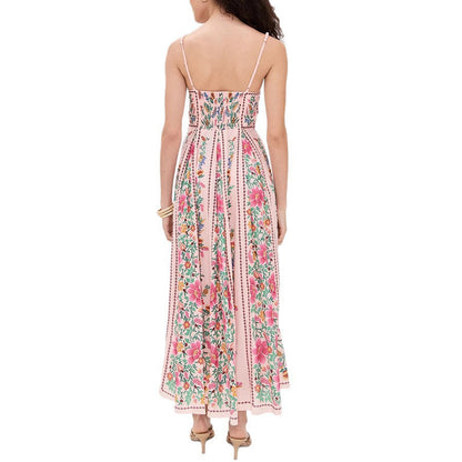 Strap Positioning Printed Dress Vacation Loose Dresses