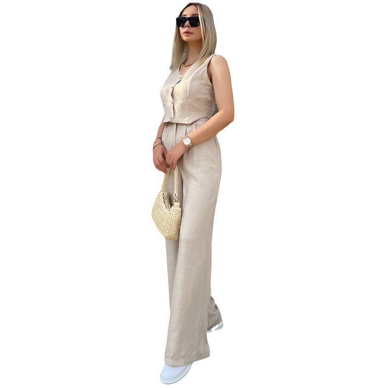 Women's Summer Trousers High-grade Casual Fashion Two-piece Suits