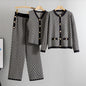 Women's Slouchy Fashion Temperament Knitting Three-piece Suits
