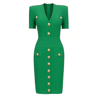 Fashionable Knitted Slim Fit Slimming Sleeve Dresses