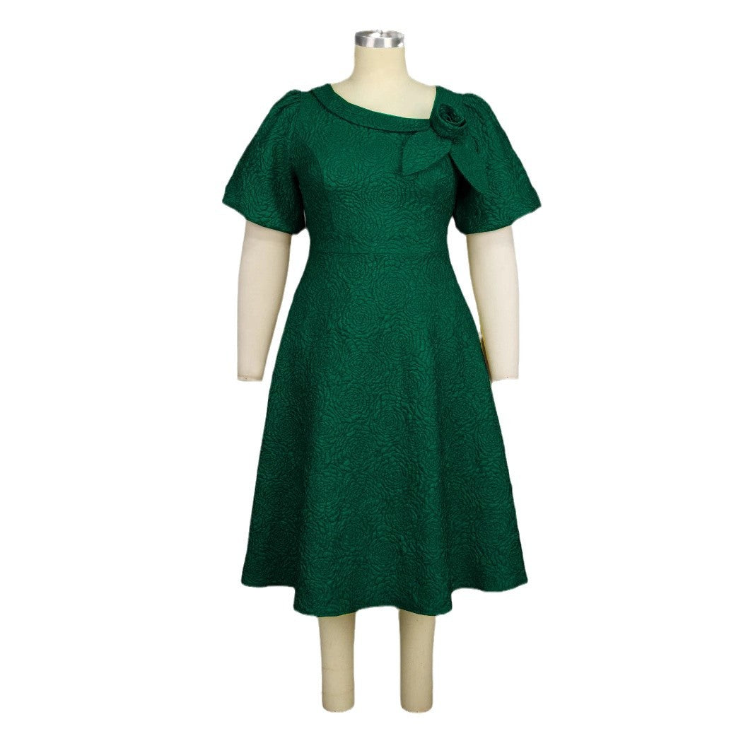 Sleeve High Waist Dress Party Commuter Dresses