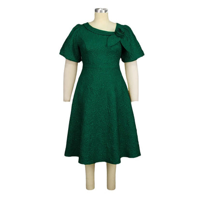 Sleeve High Waist Dress Party Commuter Dresses