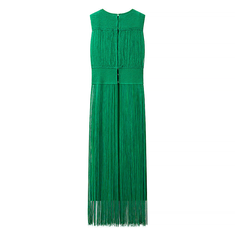 Elegant Tassel Dress Party Sleeveless Two-piece Suits