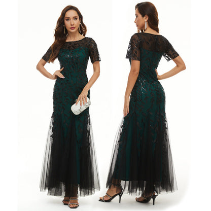 Dress Embroidered Sleeve Slim Bridesmaid Summer Shorts