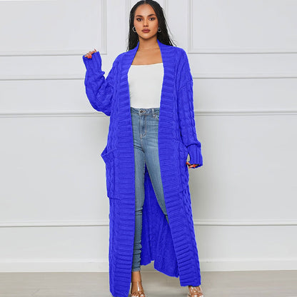 Women's Lazy Fashion Solid Color Long Twist Dresses
