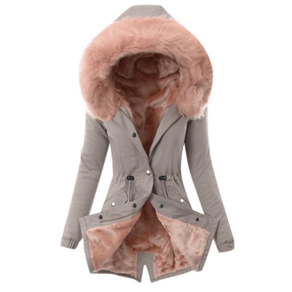 Women's Clothes Hooded Slim Fit Warm Zipper Coats