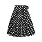 Women's Retro Dots Floral Purple Group Belt Skirts