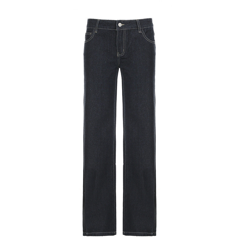 Street Low Waist Slimming Flared American Jeans