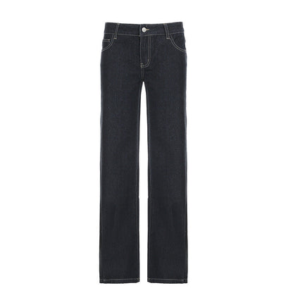 Street Low Waist Slimming Flared American Jeans