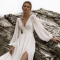 Simple Series Chiffon Dress Long Sleeve Wedding Dresses