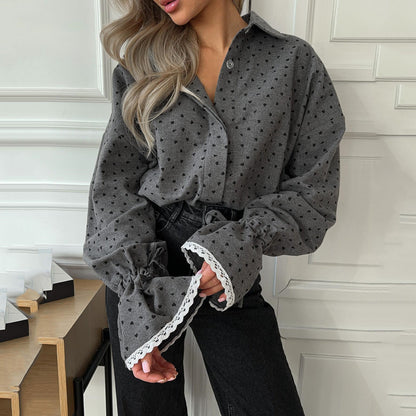Women's Fashion Hot Trendy Shirt Single-breasted Autumn Tops
