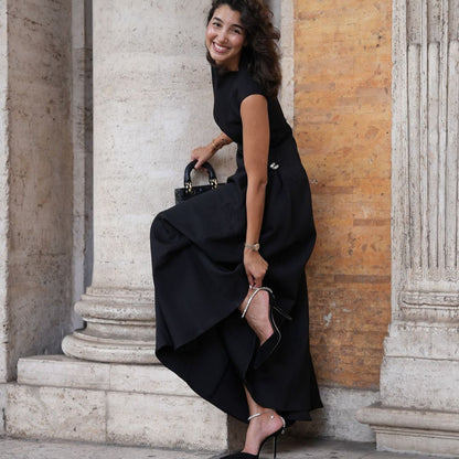 Dress Elegance Round Neck Slim Fit Dresses