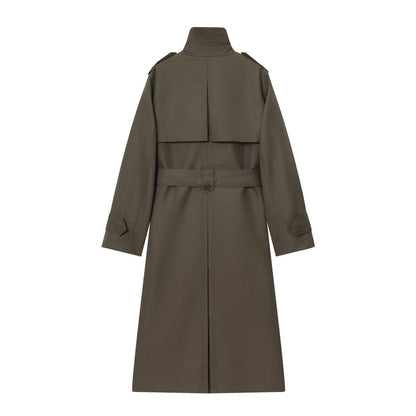Women's Casual High-grade Temperament Waterproof Double Breasted Coats