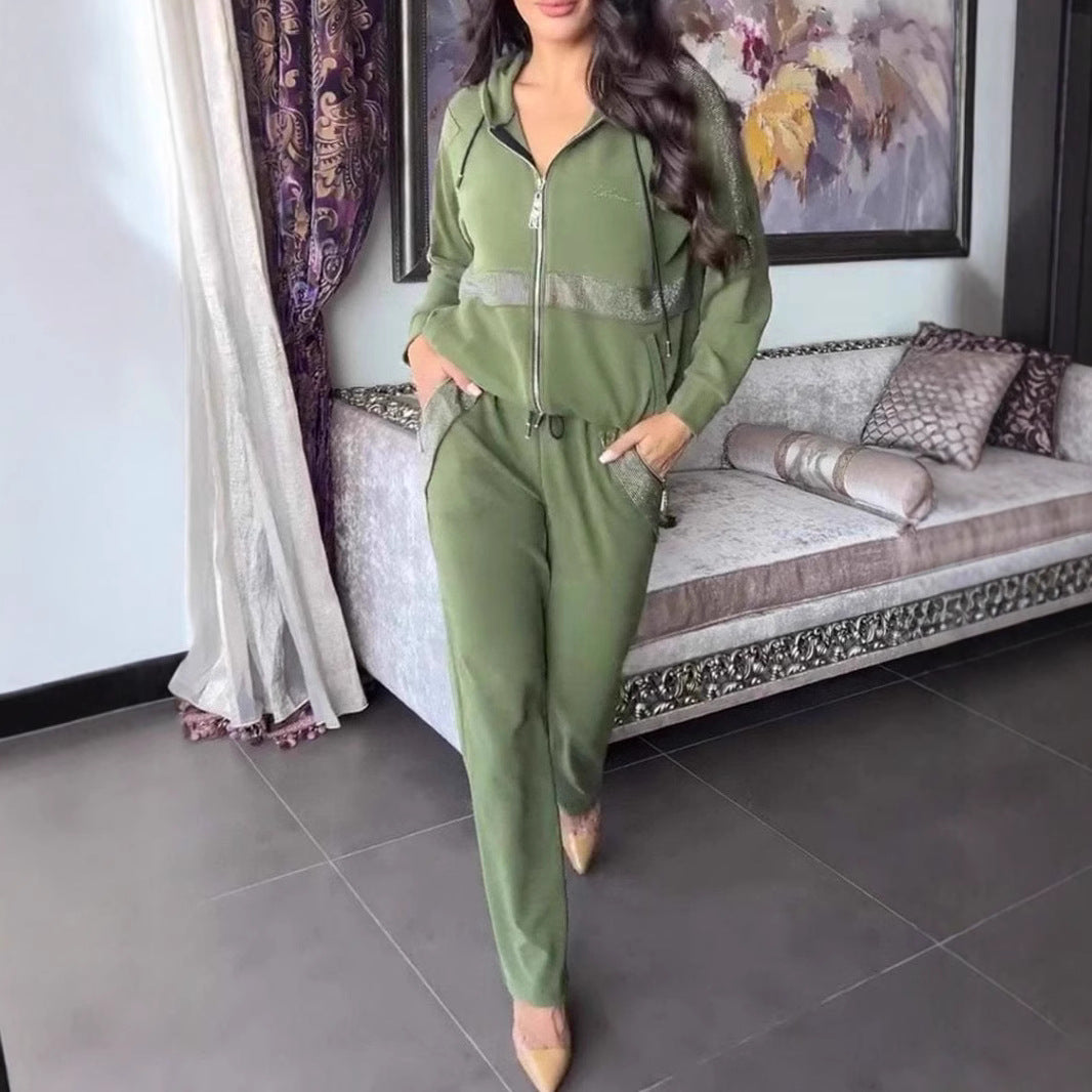 Durable Casual Long Sleeve Trousers Set Suits