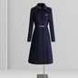 Women's Professional Woolen Winter Mid-length Elegant Wool Coats