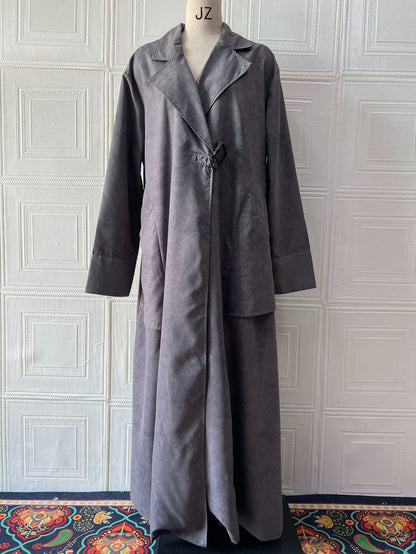 Model Temperament Leisure Fashion Mid-length Robe Coats
