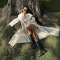 Fashionable Temperament Shawl Lapel Tied Waist Coats