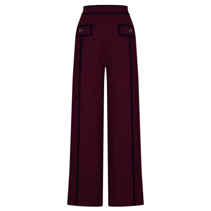 Creative Fashion Knitted Woolen Tup Straight Suits