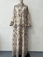 Women's Autumn Print Long Sleeve Fashion Temperament Dresses