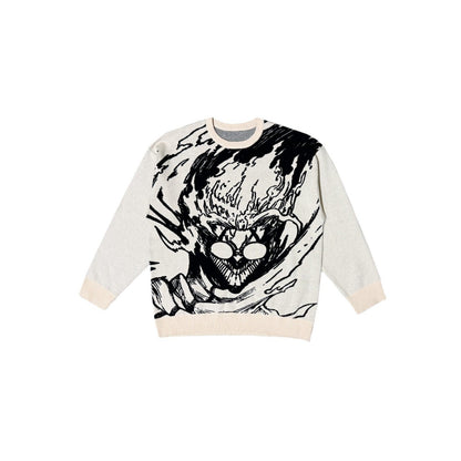 Women's & Men's & Fashion Street Pullover Anime Jacquard Sweaters