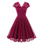 Women's Lace Sleeveless Dress Hepburn Vintage Dresses