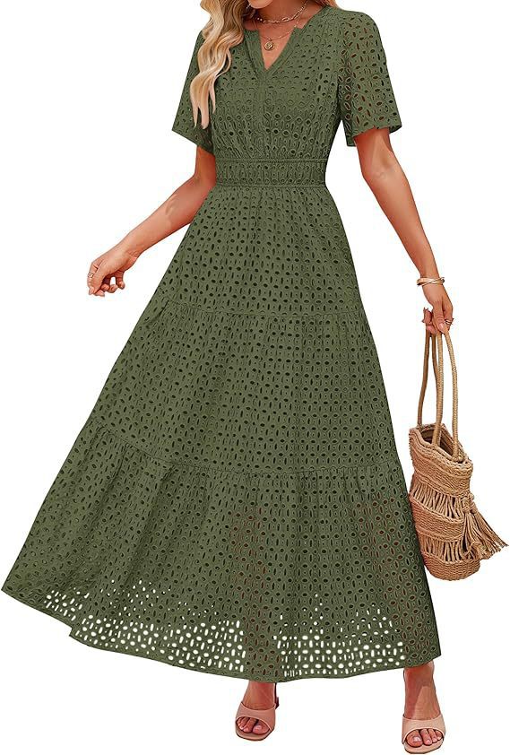 Women's A- Line Hollow Lace Cake Dress Dresses