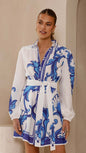 Casual Fashion Puff Sleeve Linen Dress Dresses