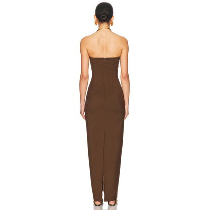 Dress Sleeveless Tube Backless Slit Long Dresses