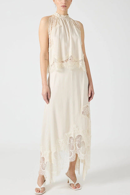 Women's Split Two-piece Round Neck Hollow Out Suits