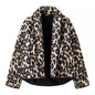 Women's Winter Vintage Leopard Print Printed Flower Coats