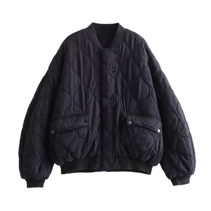 Women's Fashion Loose Pilot Shoulder Width Washed Coats