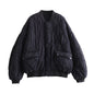 Women's Fashion Loose Pilot Shoulder Width Washed Coats