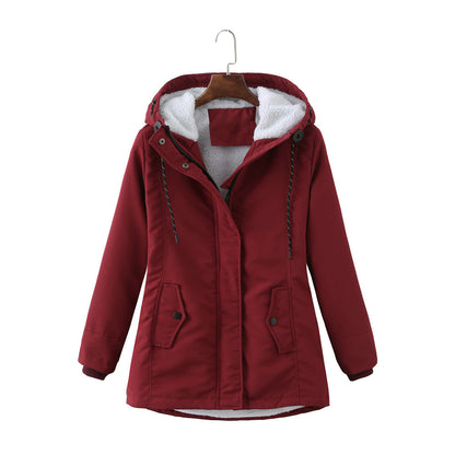 Women's European Ladies Hooded Parka Winter Warm Coats