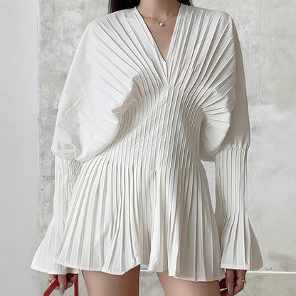 Profile White Shirt Temperament Flared Long Blouses