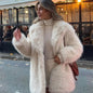 Fur Fashion Green Collar Warm Thickened Coats