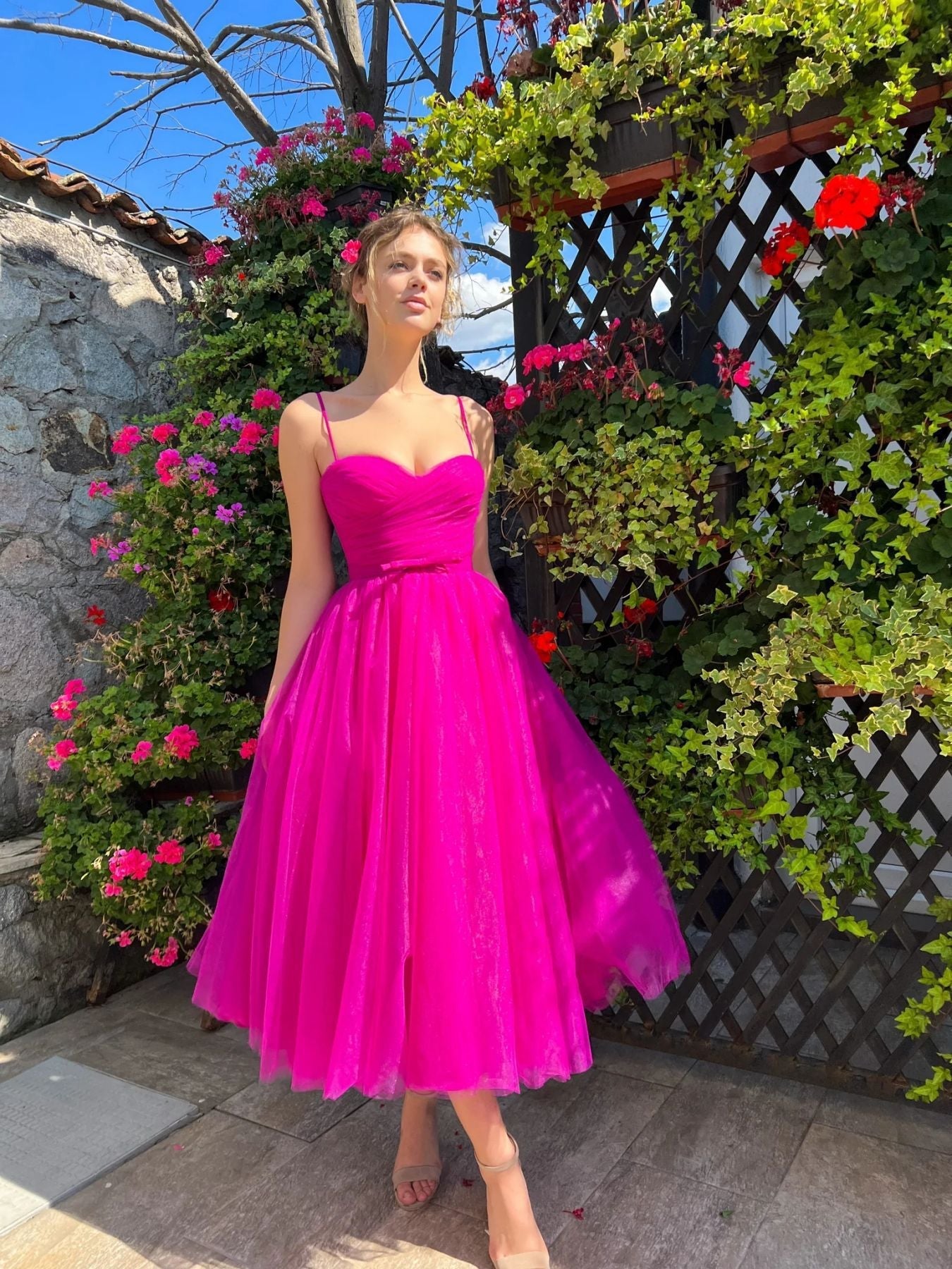 Women's Summer Dress Girly Style Mesh Banquet Dresses